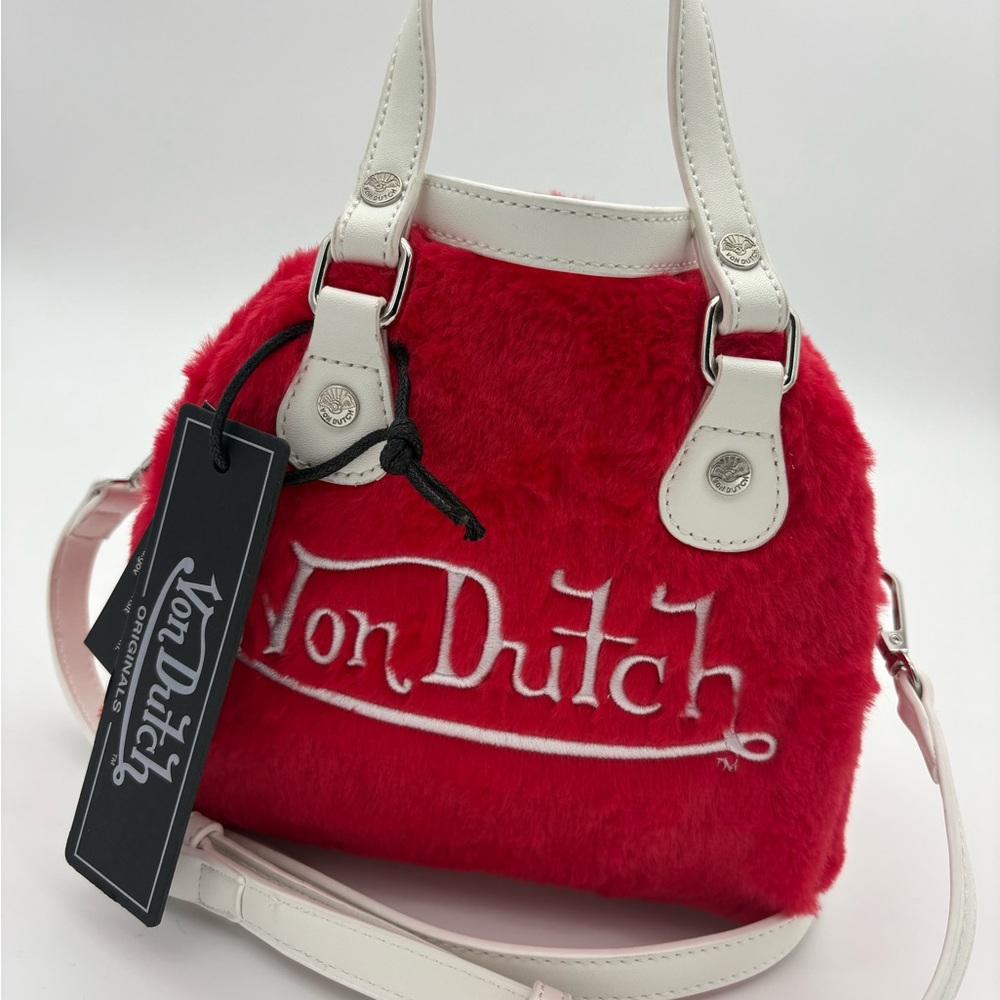 Von Dutch Red Furry Bowling Bag - perfect Valentine gift!